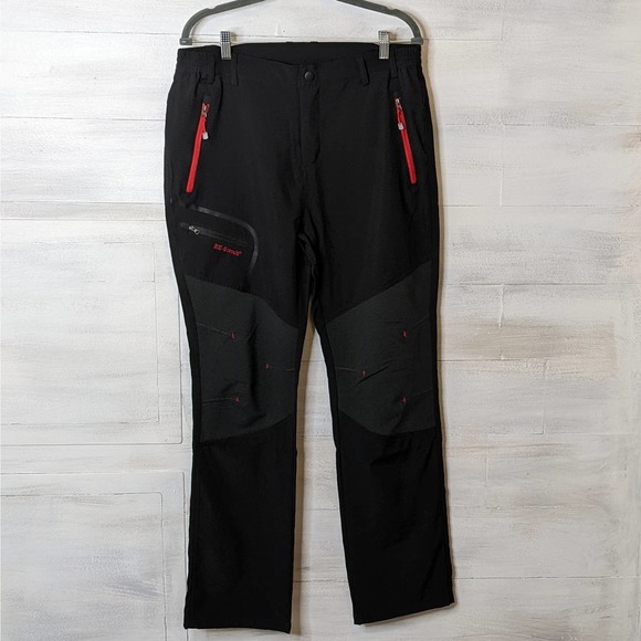 Outdoor Sport Charging Lightweight Waterproof Black/Red Pants Size 34Wx32L NEW - Picture 1 of 8